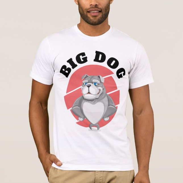 T-Shirts de grandes dimensões com cães (Frente)
