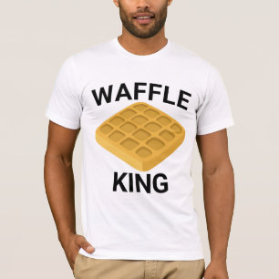 T-SHIRTS DE HOMENS DO PAI DO REI DO WAFFLE