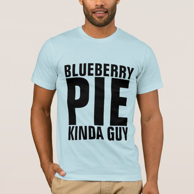 T-SHIRTS DE HOMENS E CARAS DE PIE BLUEBERRY (Frente)