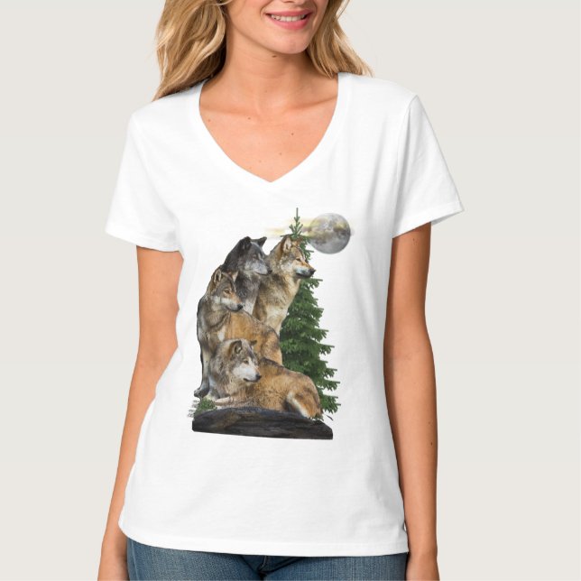 t-shirts de lobo (Frente)
