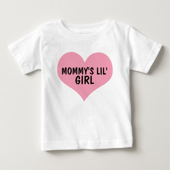 T-shirts de mamãe LIL'GIRL (Frente)