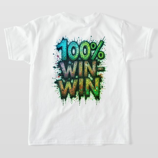 T-Shirts de Menino vencedoras a 100% (Postura das costas)