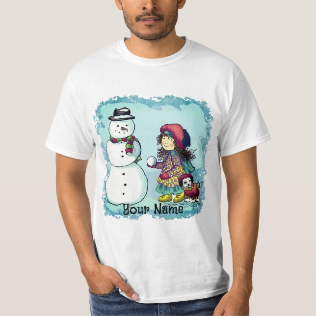 t-shirts de moça de neve (Frente)