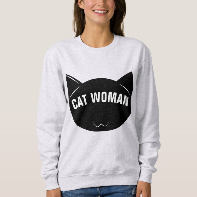 T-shirts de MULHER CAT caem camisas de suor (Frente)
