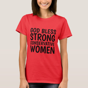 T-shirts DE MULHERES CONSERVADORAS deus abençoe
