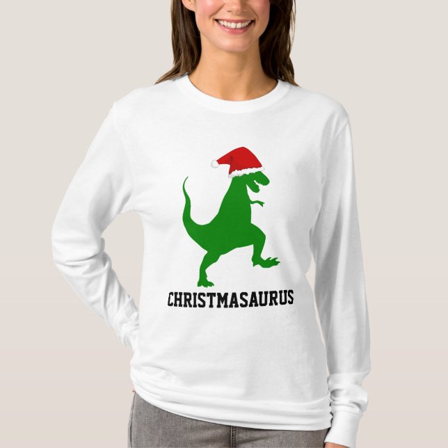 T-Shirts DE NATAL DINOSAUR (Frente)
