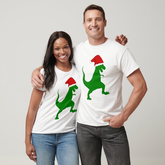 T-Shirts DE NATAL DINOSAUR (Unissex)