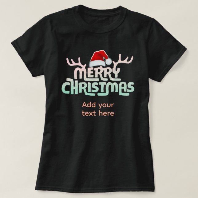 T-Shirts de Natal Feio Personalizadas (Frente do Design)
