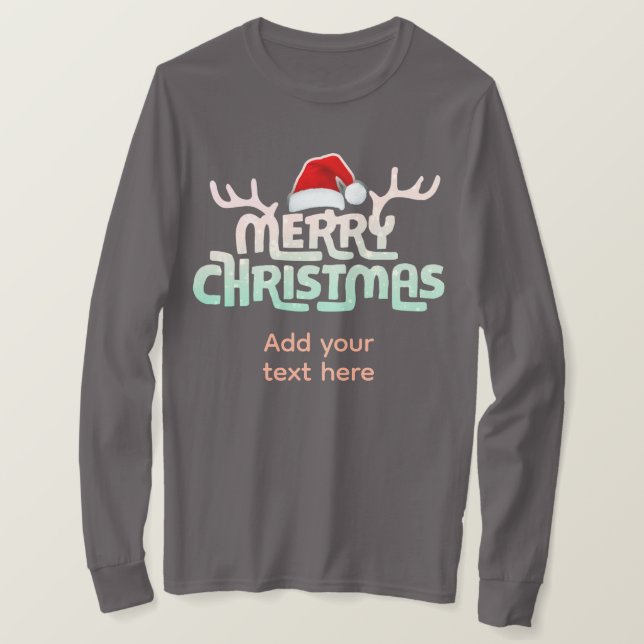 T-Shirts de Natal Feio Personalizadas (Frente do Design)