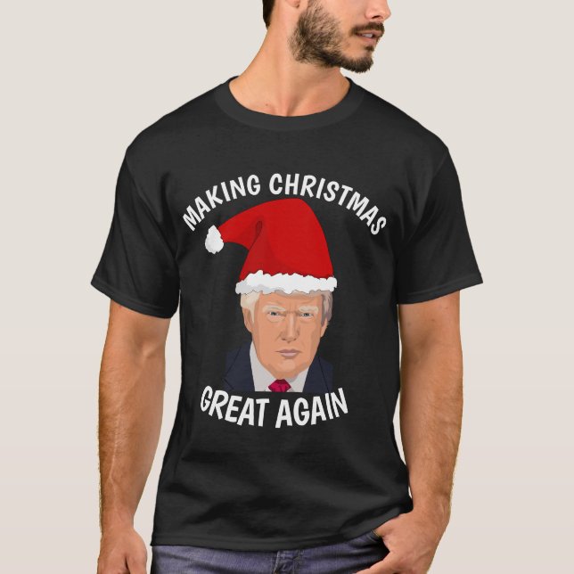 T-Shirts DE NATAL FUNNADO DE DONALD TRUMP (Frente)