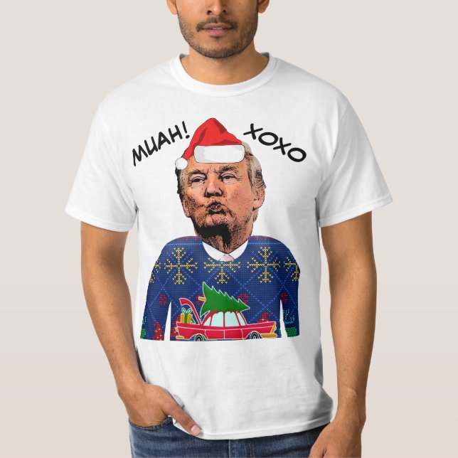 T-Shirts DE NATAL UGLY CHRISTMAS, DE DONALD TRUMP (Frente)