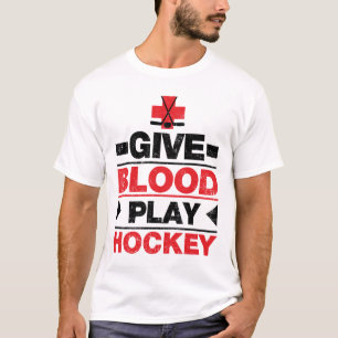 T-shirts Dê o hóquei do jogo do sangue