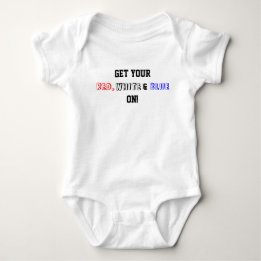 T-shirts Dê o seu azul branco vermelho no USA Baby