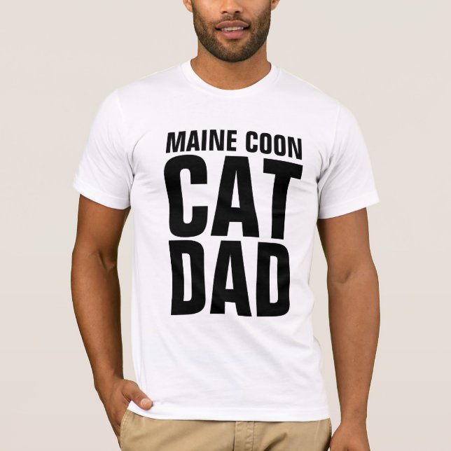 T-shirts de PAI de GATO-COON-MAINE (Frente)