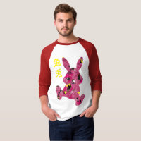 t-shirts de personagem de coelho amarelo japonês c