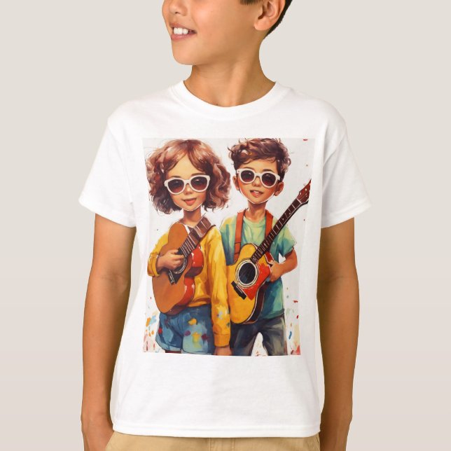 T-Shirts De Pescoço De Algodão Curto Com Capa Curt (Frente)