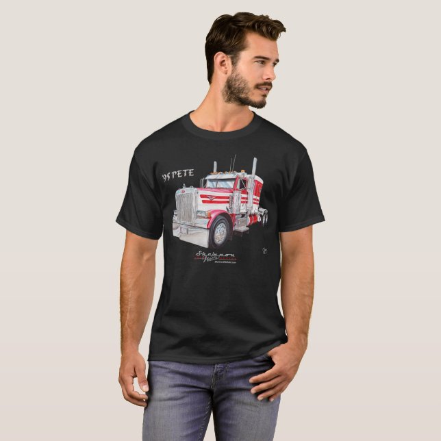 T-shirts De Peterbilt caminhão semi (Frente Completa)