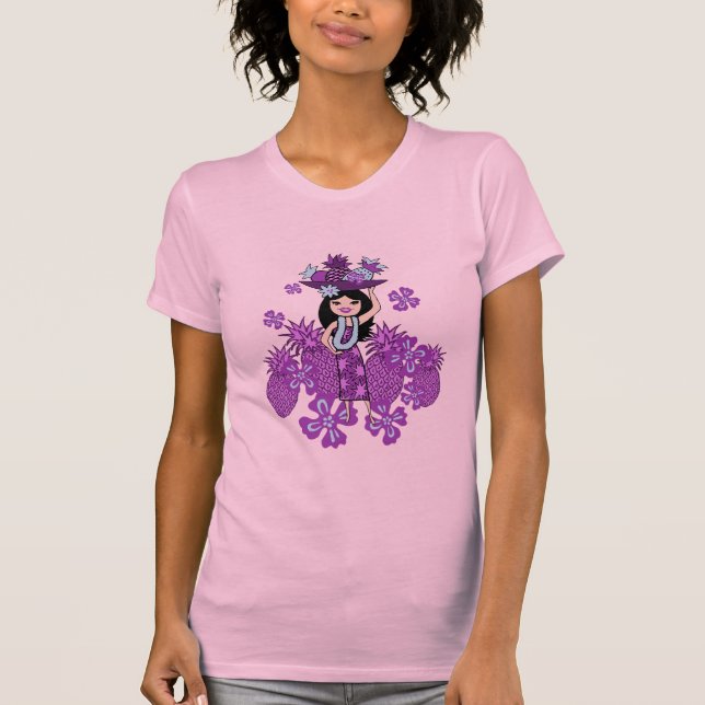 T-Shirts de Pineapple Luau Gal (Frente)