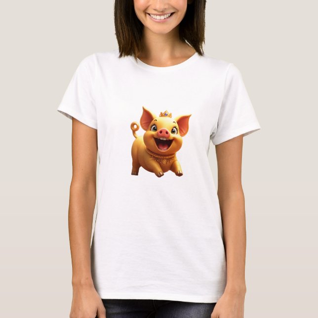 T-shirts de porcos bonitos (Frente)