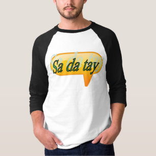 T-shirts De Raglan básico da Capa do calão de Thang 3/4 (
