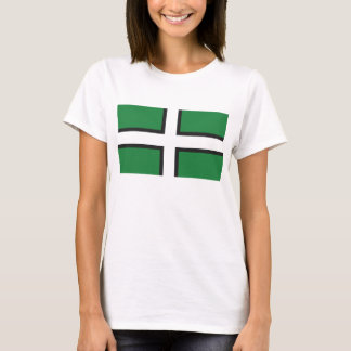 T-shirts De "T da bandeira Devon" das senhoras