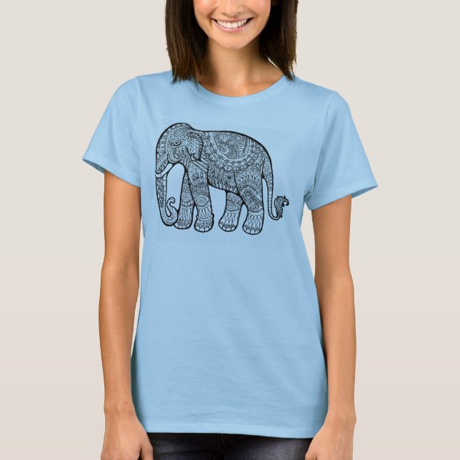 T-shirts De "tanque da correia de espaguetes do ELEFANTE (Frente)