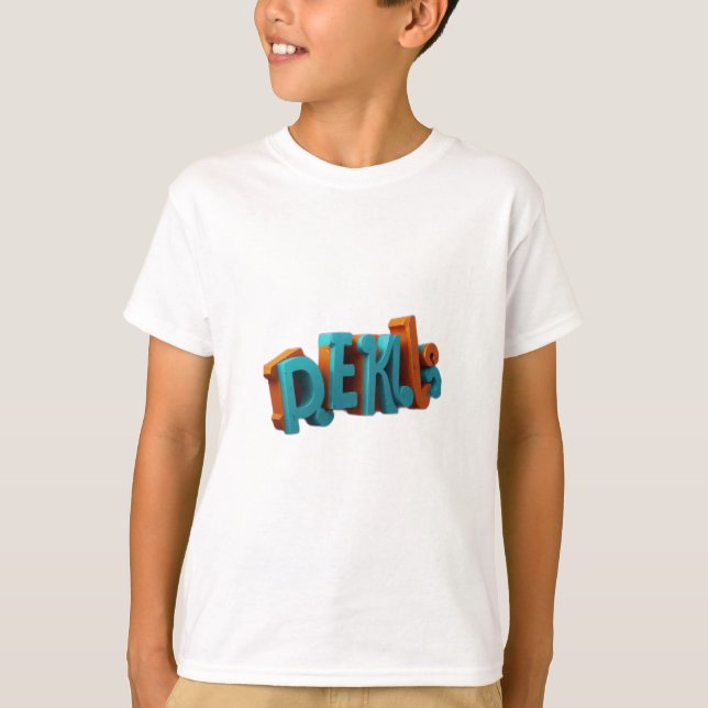 T-Shirts de texto vibrante 3D personalizadas (Frente)