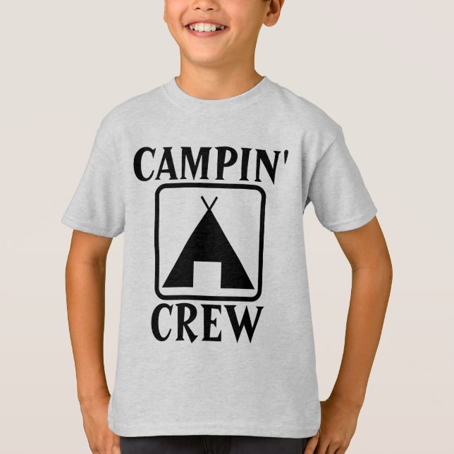 T-Shirts DE TRIPULAÇÃO DE CAMPING DE TENT (Frente)