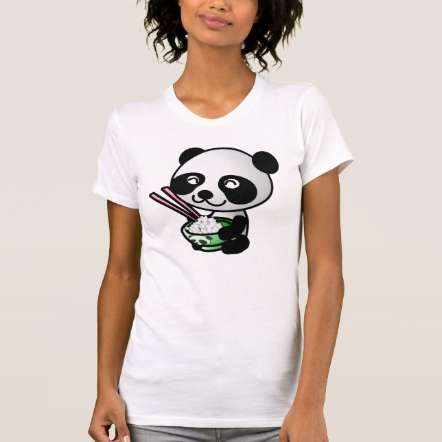 T-shirts de um belo Urso de Panda (Frente)