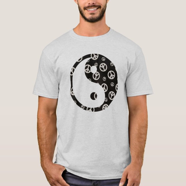 T-shirts Dê uma chance à paz 1 Yin e Yang (Frente)