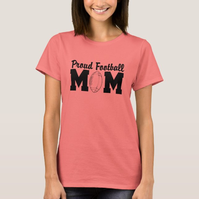 T-shirts de uma mãe de futebol orgulhosa (Frente)