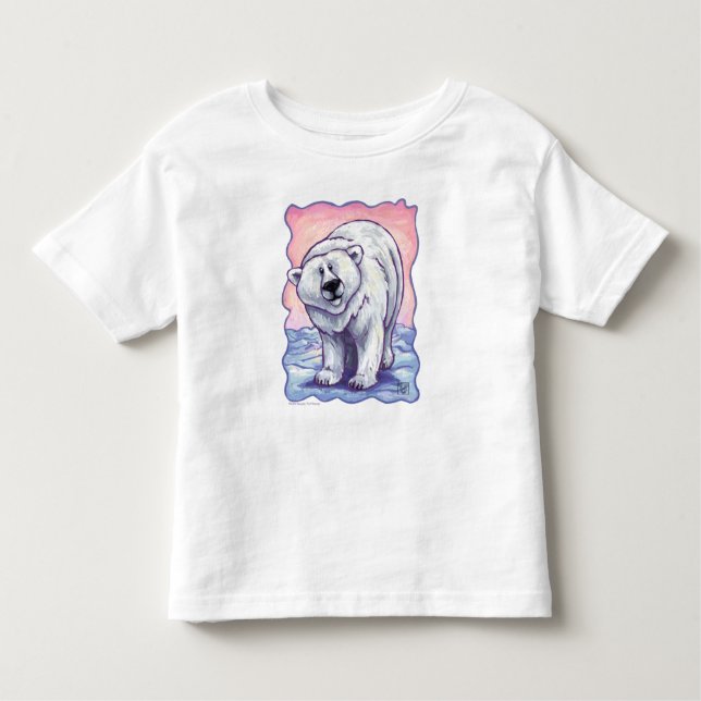 T-Shirts de Urso Polar de Cabeças e Caudas (Frente)