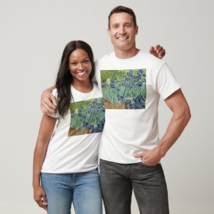 T-shirts De Van Gogh vida ainda: Vaso com íris
