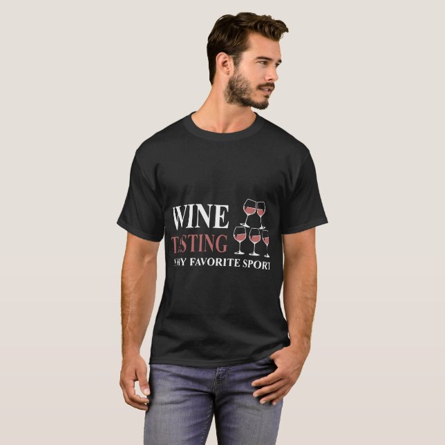 t-shirts de vinho provando (Frente Completa)