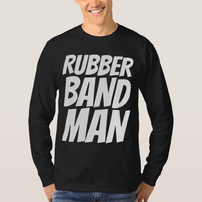T-Shirts DE VINTAGEM DE MASSA DE RUBBERBAND (Frente)