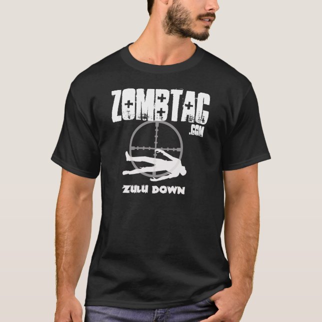 T-shirts De Zombtac do tribo Zulu obscuridade para baixo (Frente)