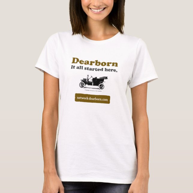 T-shirts Dearborn IASH - Senhoras de Longa Folha (Frente)
