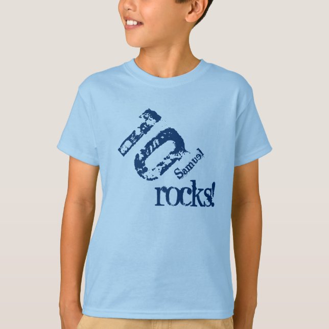 T-shirts Décimo Presente de Aniversário para Número de 10 A (Frente)