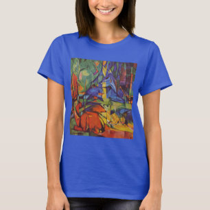 T-shirts Deer in the Forest II de Franz Marc, Vintage Art
