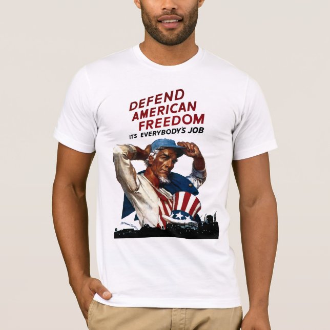 T-shirts Defenda a liberdade americana (Frente)