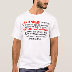 T-shirts Definição de um barman