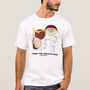 T-shirts Definindo a origem do vinho (baga da uva para