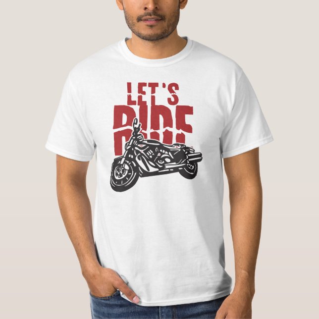 T-shirts Deixa a motocicleta do passeio projetar (Frente)
