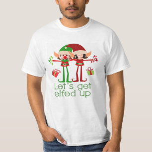 T-shirts Deixa para obter Elfed acima do divertimento do