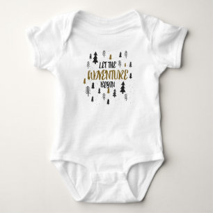 T-shirts Deixe a aventura começar o bodysuit do bebê uma