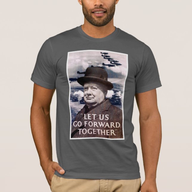 T-shirts Deixe-nos ir para a frente junto (Frente)