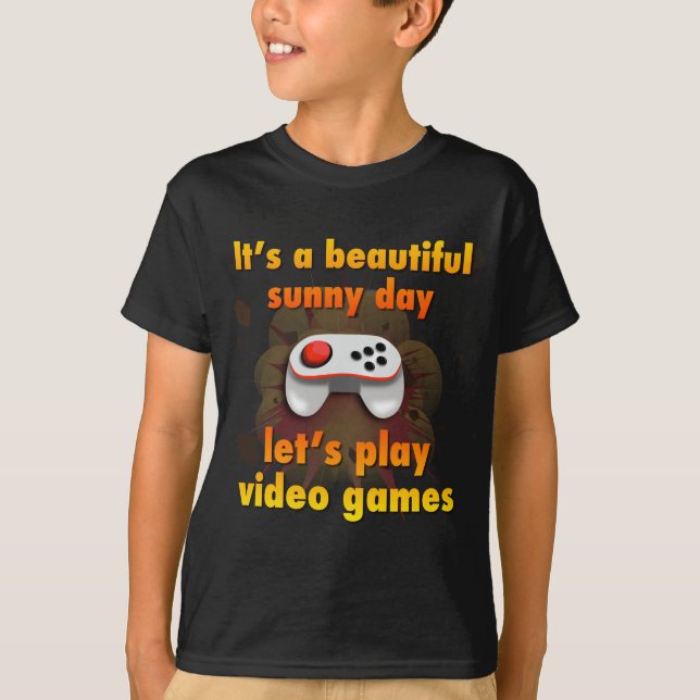 T-shirts Deixe-nos jogar o video games (Frente)