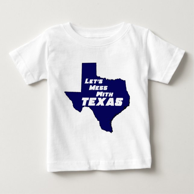 T-shirts Deixe-nos sujar com azul de Texas (Frente)