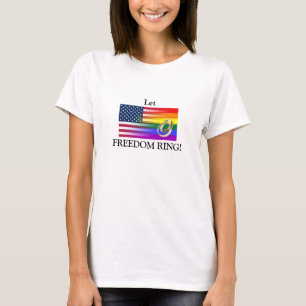 T-shirts Deixe o Tshirt da igualdade do casamento do anel