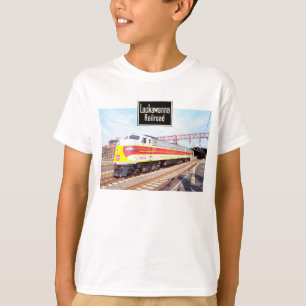 T-shirts Delaware Lackawanna e locomotiva ocidental 808